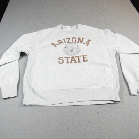 VINTAGE Arizona State Sun Devils Sweatshirt Mens Medium Gray Reverse Weave Cover