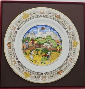 Placo Spode Fine Bone China Serie Medieval No 2 El Campo Otoño 10,5" Caja - Imagen 1 de 5