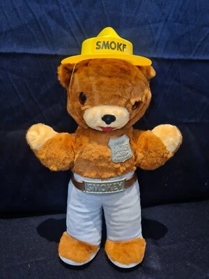 60's Vintage -  Knickerbocker Smokey the Bear - Stuffed Plush WITH HAT - Image 1 of 4
