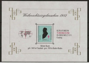 ALLEMAGNE Timbres Tuberculose 1982 neuf sans gomme - Bloc non dentelé - Imagen 1 de 1