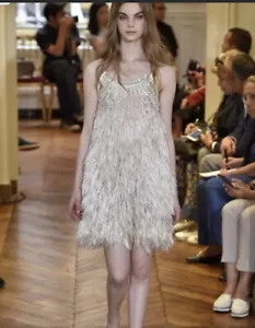 Vintage Alberta Ferretti limited edition feather evening, wedding dress size 8 - Picture 1 of 11