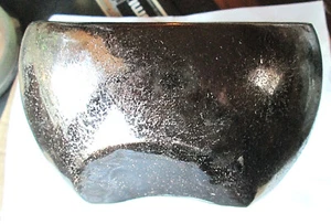 CERÁMICA DECORATIVA ASPECTO METÁLICO DORADO 7" X 4" MACETA CUENCO, SIN MARCA, USADO  - Imagen 1 de 4