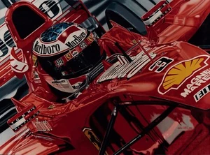 Michael Schumacher 91.5 x 69 cms 'canvas Art Print ( rolled)by Colin Carter - Picture 1 of 1