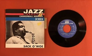CANNONBALL ADDERLEY SACK O’WOE RIVERSIDE JAZZ 3205 LANGUETTE VG++ VINYLE 45T EP - Imagen 1 de 5