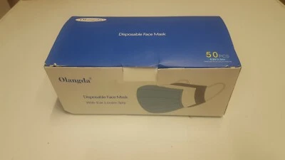 Face masks 3 boxes of OLANGDA  Disposable 3-PLY  Masks| Earloop|50 Count  NEW - Image 1 of 4