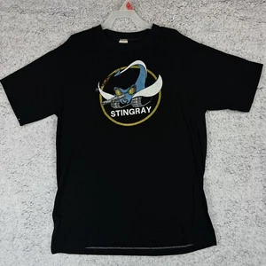 VTG 80s Commando Stingray Light Tank Military Single Stitch Black T Shirt Size L - Picture 1 of 8