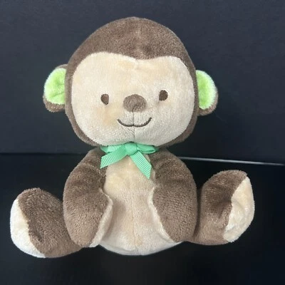 Fisher Price Mono Marrón Peluche 6" Animal de Peluche Orejas Verdes Arco Sentar Snugamonkey Foto 1 de 4