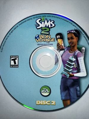 Sims 2: Bon Voyage (PC, 2007) DISC 2 AND MANUAL ONLY NO CASE - Image 1 of 2