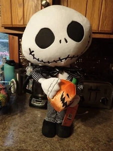 Jack Skellington 21 in Pumpkin Plush Halloween Door Greeter Nightmare Christmas - Picture 1 of 8