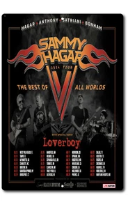 Sammy Hagar 2024 Concert Sign Aluminum Metal 8"x12" Garage Man Cave - Picture 1 of 5