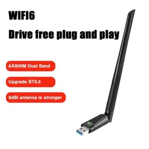 USB2.0 WiFi 6 Wireless Bluetooth 5.3 Dual Band Network Card USB Adapter PC S3B3 - Picture 1 of 9