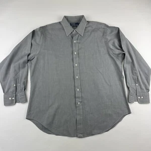 Polo Ralph Lauren Andrew 17-34 35 grau Chevron Herrenhemd 100 % Baumwolle XXL - Bild 1 von 6