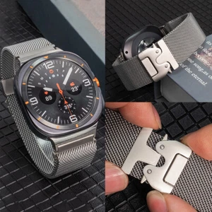 Bracelet Milanais de Luxe en Acier Inoxydable pour Samsung Galaxy Watch 7 Ultra 47mm - Photo 1 sur 17
