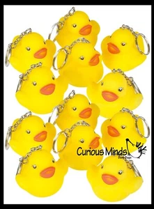 12 Rubber Ducky - Keychain Duck Toy - Decoration Duckie Clip On - Picture 1 of 10