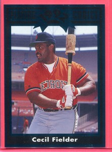 CECIL FIELDER ~ 1993 Cartwright's Player's Choice Teal Foil Baseball Card #38   