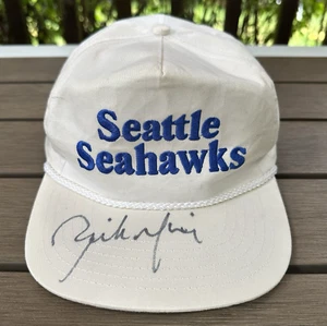 NFL Seattle Seahawks 1990s Signed Rick Mirer No COA White Spell Out Embroidery - Picture 1 of 11