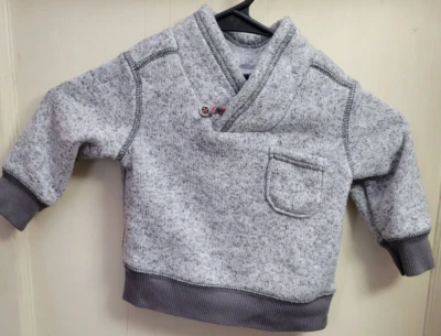 Suéter Pullover Tejido Gris Genuino Oshkosh Niños Pequeños 18 Meses Foto 1 de 3