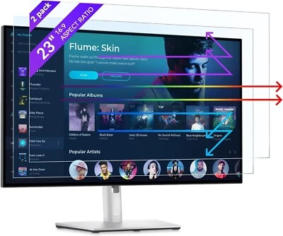 2 Pack 23 Inch Anti Blue Light Screen Protector for Monitor, 16:9 Aspect Ratio - Image 1 of 4