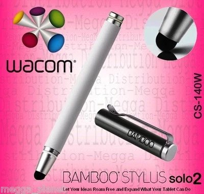 Wacom Bamboo Solo 2 Touch Screen Tablet/Smartphone Digital Stylus Pen WHITE - Image 1 of 4