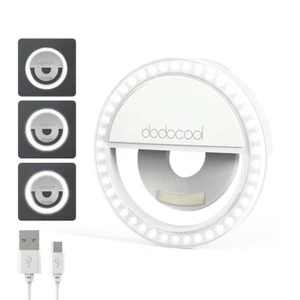 Selfie Lumière Rechargeable Portable Clip-On Selfie Anneau de Remplissage pour iPhone - Photo 1 sur 8