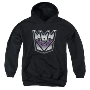 Transformers Kids Hoodie Decepticon Logo Black Hoody - Picture 1 of 1