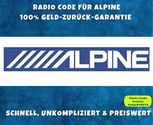 Alpine Radio Code / Pin Code MF2199 MF2910 MF2197 2192 2297 Audio 10 Mercedes AL - Bild 1 von 2