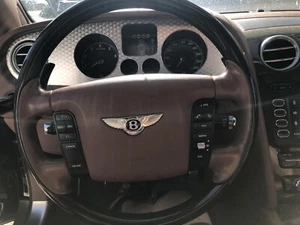 2006 BENTLEY CONTINENTAL FLYING SPUR Steering Wheel Woodgrain Brown Leather 4654 - Picture 1 of 1