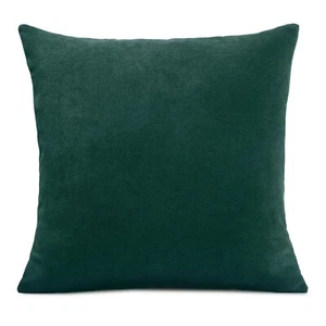 BOTTLE GREEN SOFT CHENILLE VELVET HARD WEARING 18" CUSHION COVER £5.99 EACH - Picture 1 of 2