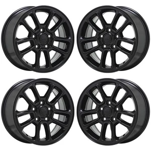 17" Jeep Grand Cherokee Gloss Black wheels rims Factory OEM set 9178 EXCHANGE - Picture 1 of 8