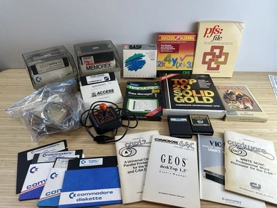 Collection Lot Vintage Commodore 64 C64 / 124 Computer Floppy Disks Games Etc - Image 1 of 4