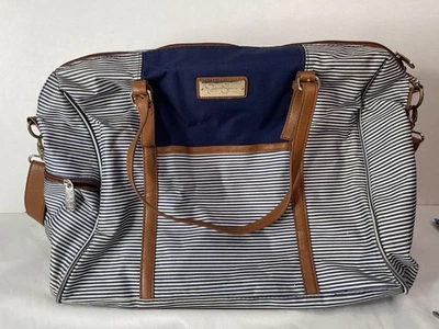 Bolso de Mano Jessica Simpson Grande Rayas Azul Blanco Foto 1 de 3