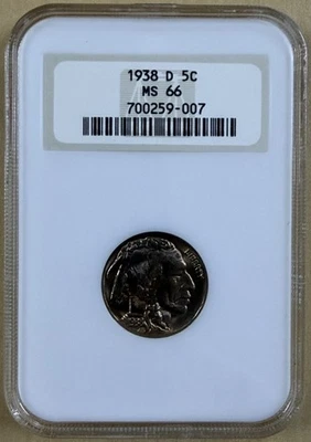 1938-D Buffalo Nickel NGC MS66 Beautifully Toned - Image 1 of 2