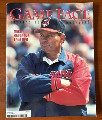 Vintage 1995 Indians Game Face Scorebook Magazine Mike Hargrove “True Grit” - Image 1 of 4