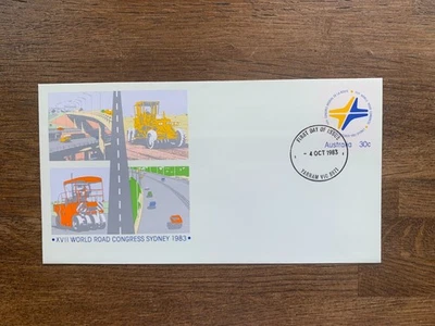 AUSTRALIA 1983 PSE 067 FDI WORLD ROAD CONGRESS PIARC TRACTOR MOTORWAY BRIDGE - Image 1 of 2