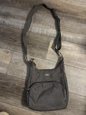 Travelon Gray Canvas Anti-Theft Heritage Crossbody Bag Small-Medium - Image 1 of 4