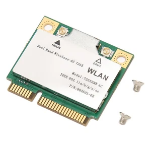 7265HMW Wireless Network Card 1200Mbps 2.4 5Ghz BT 4.2 Mini PCIE Interface W NEW - Afbeelding 1 van 12