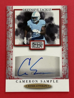 Cameron Sample 2021 SAGE (RC,SP,AU) Autographed Premier Draft Card #A134 Tulane - Image 1 of 2