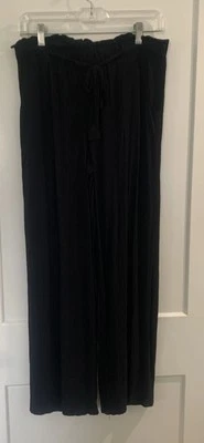 Calça Joe B By Joe Benbasset Feminina GRANDE Preta 100% Cordão de Raiom com Bolsos - Imagem 1 de 4