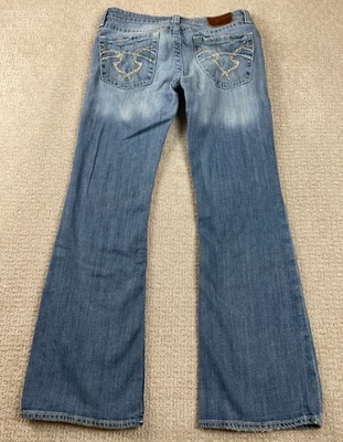 Pantalones de mezclilla Big Star para mujer 30x30 Sweet tiro ultra bajo corte bootcut acampanado bigotes Foto 1 de 4