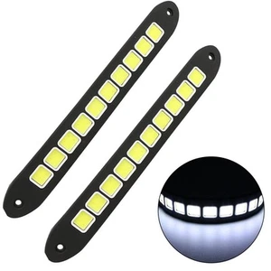 Lights Daytime Running Car Daytime Exterior Lights Running Silica Gel+LED 12V - Picture 1 of 9