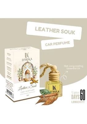 Hanging Car Air Freshener Perfume Long Lasting Fragrance Leather Souk 8 ml - Image 1 of 4
