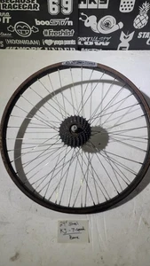 Llanta trasera de bicicleta 24 pulgadas de acero Kj 7 velocidades desnuda buena usada  - Imagen 1 de 2