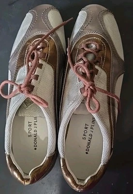 Donald J Pliner Sport Ciros Gold Women’s Wneakers Loafers 080 M NWOB  - Image 1 of 4