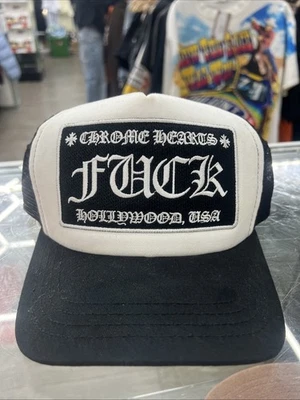 Chrome Hearts F**K Hollywood Trucker Hat Black/White - Image 1 of 4