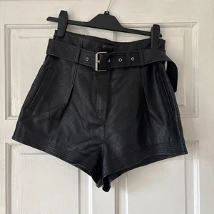 Ladies faux leather shorts top-shop size 10 - Picture 1 of 6