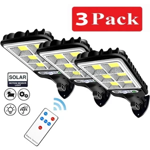 3PCS Outdoor Solar Wall Light LED Motion Sensor Bright Flood Street Lamp 3 Modes - Picture 1 of 11