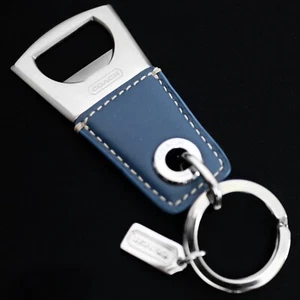 Coach Herren Flaschenöffner Jeansblau Schlüsselanhänger Schlüsselring Anhänger Neu - Bild 1 von 4