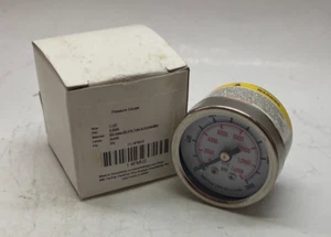 WESTWARD 1-1/2" Stainless Steel Pressure Gauge (0 - 2000 psi) 1/8 NPT Back Mount - Picture 1 of 4