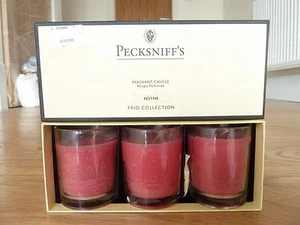 Pecksniff's Fragranced Candles Trio Festive Box Cinnamon £19.99  - Picture 1 of 5