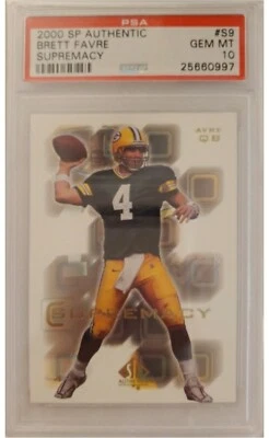 2000 SP Authentic Brett Favre SUPREMACY PSA 10 card  - Image 1 of 2
